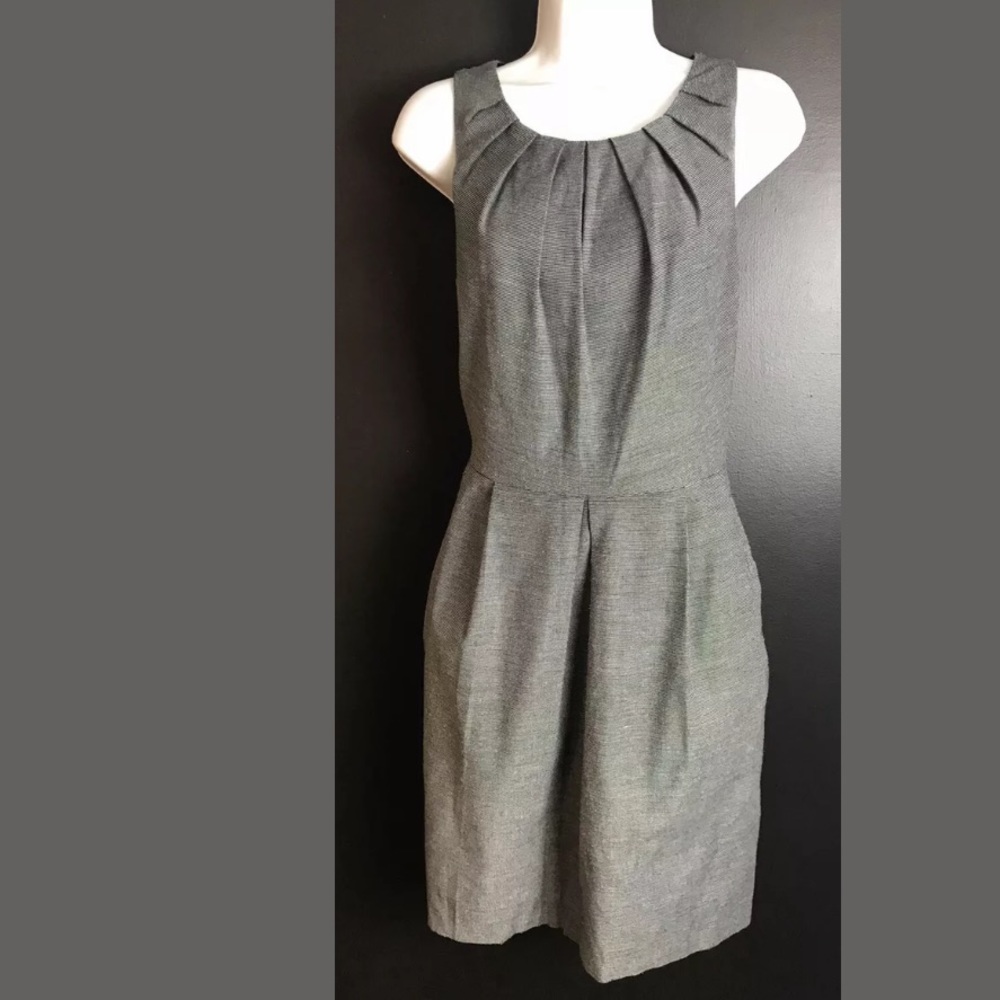 EVA FRANCO Pleated Dress Black White Career office